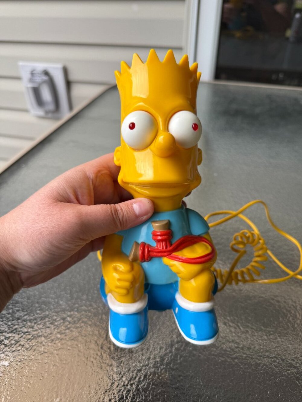 SIMPSONS Vintage Bart Simpson Phone Telephone 1990 Corded Landline 8”